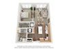 1 Bedroom 3D Floor Plan